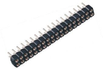 WCON 2,54 mm-Hoogte om de Zwarte Kleur ROHS van Pin Header Double Row H=3.0