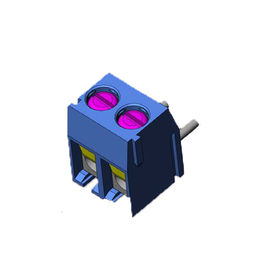 H=8.4 3.81mm Euro van het de Rechte hoek Eindblok PBT van 2P Blauw Sn plateerden ROHS