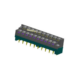 Van de de Flitsbarrière van PBT het Gouden Eindblok 2*6P H=28.0 W=17.5 zonder Slot 7.62*7.8mm