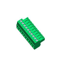 PA66 het groene Pluggable Eindblok van PCB zonder Oor 10P 3,50 Vrouwelijke WCON ROHS