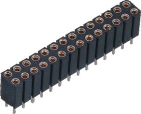 2.54mm Wijfje om van de de Schakelaar Dubbele Rij van de Speldkopbal de Rechte hoekpps Zwarte