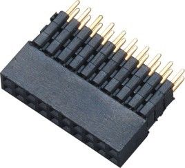 2.0mm de Kopbalschakelaar van de Hoogte Dubbele Rij, de Vrouwelijke Pin Header LCP Zwarte van SMT