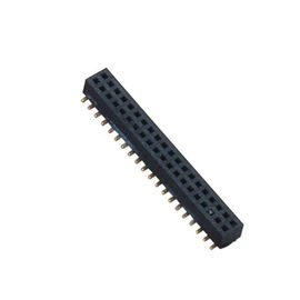 PA9T Pin Header 2,54 Rechte hoek, Zwarte Dubbele Rij Pin Header